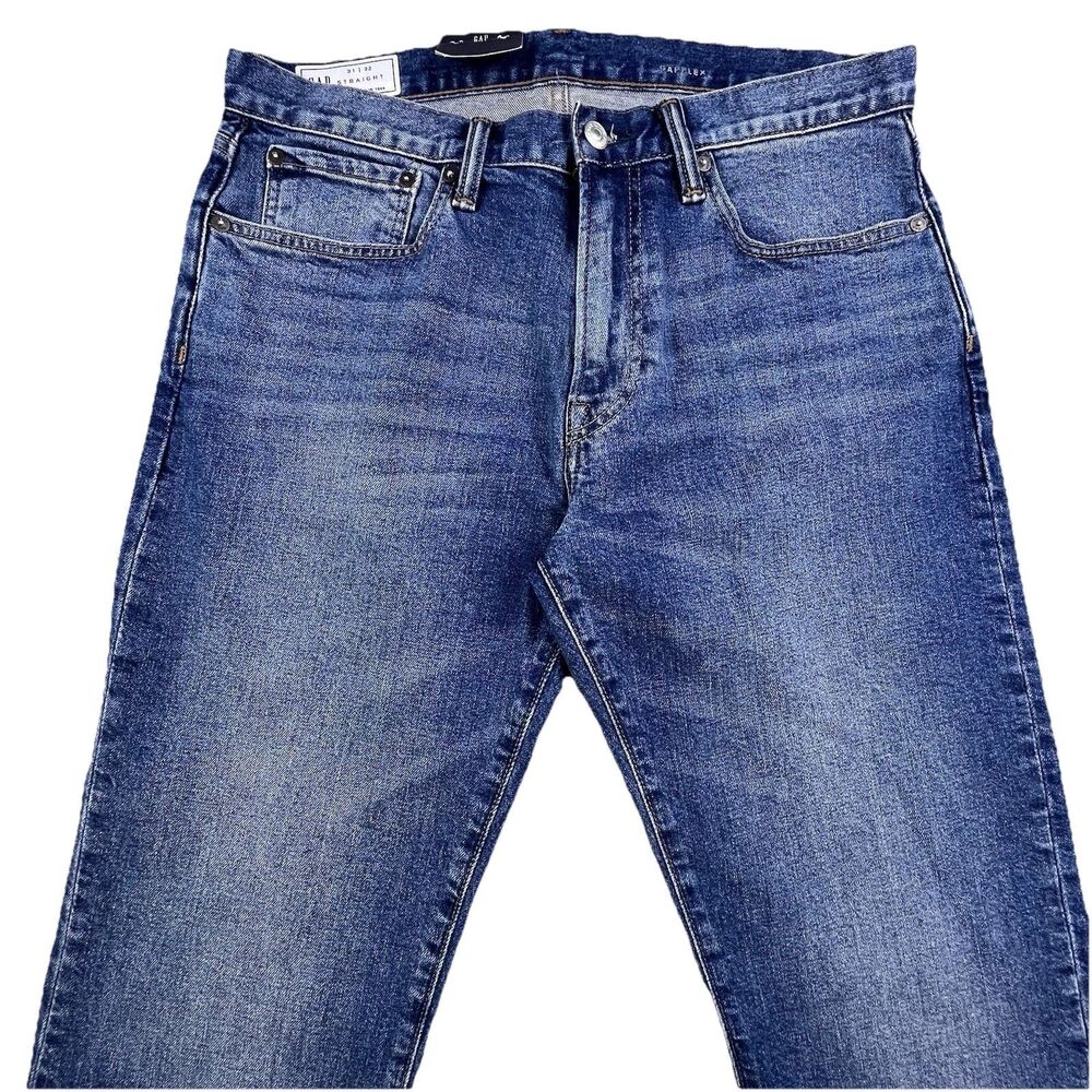 Gap Jeans Men’s 31x32 Blue Gapflex Denim Straight Leg Stretch NEW